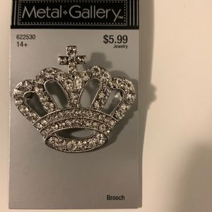 Silver Crown Brooch/Jewelry